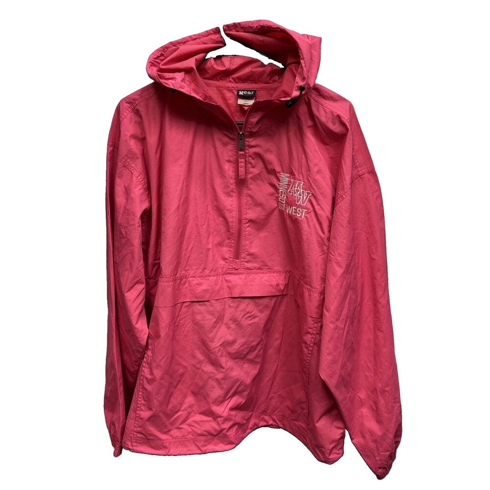 GEAR for Sports Vintage Pink Windbreaker Jacket Minnesota West L Pullover Hoodie